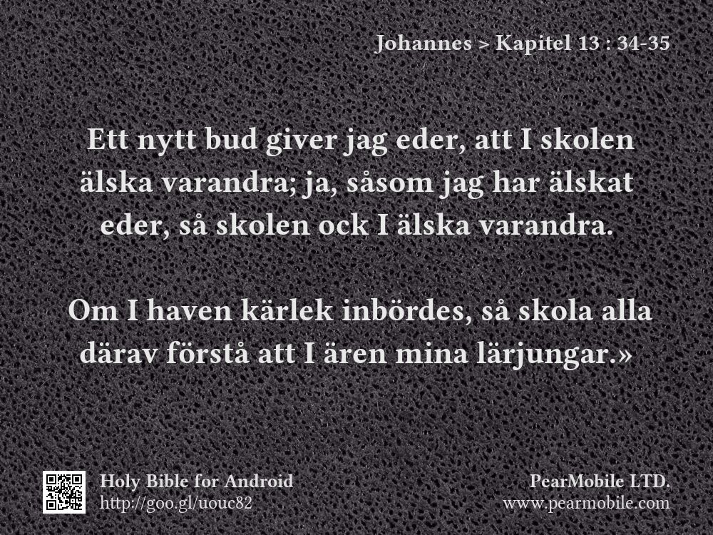 Johannes, Kapitel 13:34-35